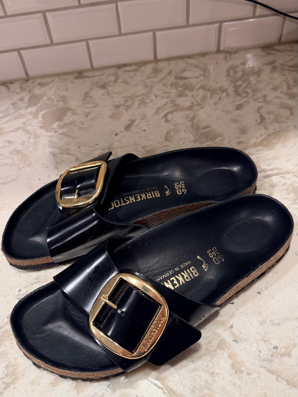 Birkenstock Madrid Big Buckle Sandals Black EU 40
